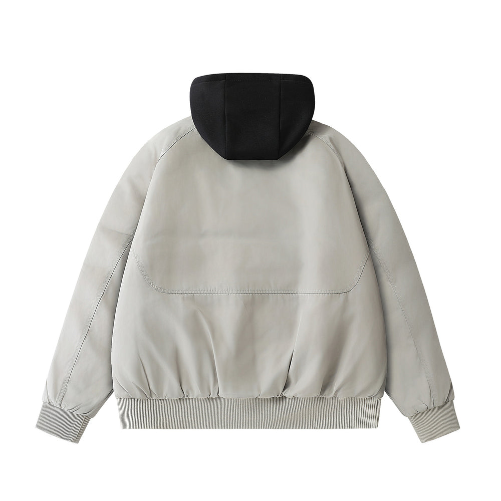 Herren Boxy-Utility-Bomber mit gesteppter Thermoisolierung, integrierter Kapuze und verdeckten Reißverschlüssen Shop Nory