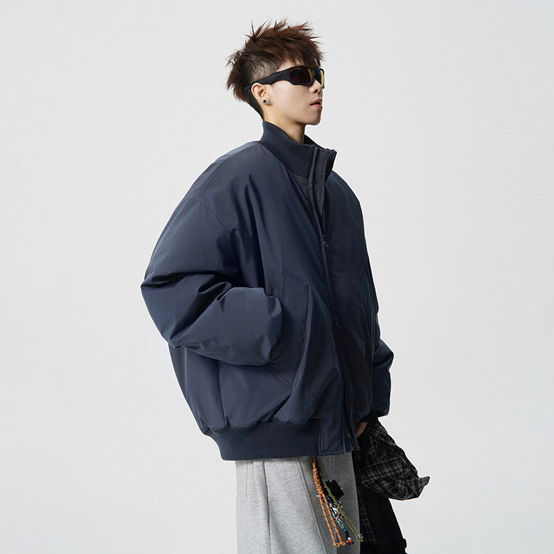 Herren Oversized Bomberjacke mit wattierter Füllung und geripptem Saum Shop Nory