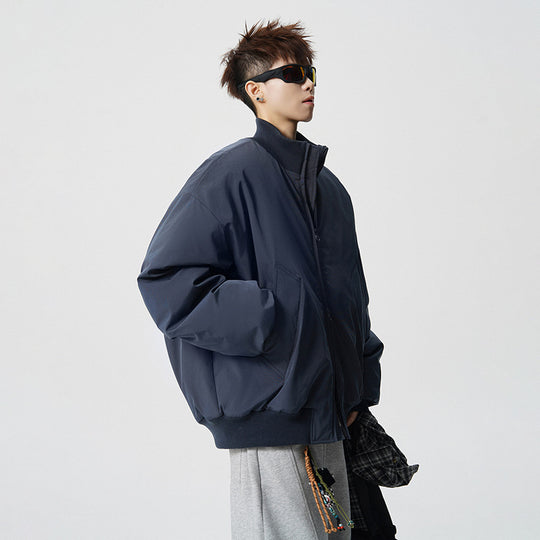Herren Oversized Bomberjacke mit wattierter Füllung und geripptem Saum Shop Nory