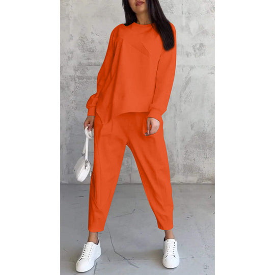 Damen Lässiges Zweiteiliges Lounge-Set mit Oversize-Sweatshirt und taillierter Tapered-Hose Shop Nory