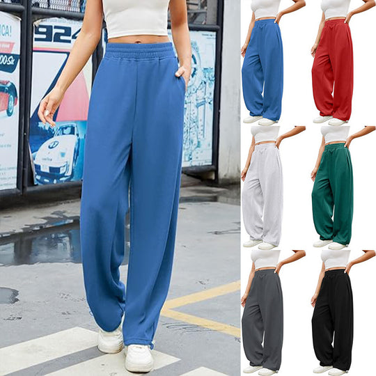 Damen nan locker fallende Sweatpants mit extra weitem Bein, hohem Bund und Kordelzug Shop Nory