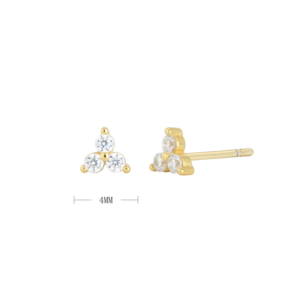 Damen Ohrstecker mit funkelnden blauen Kristallen und hochwertigem 925 Sterling Silber Shop Nory