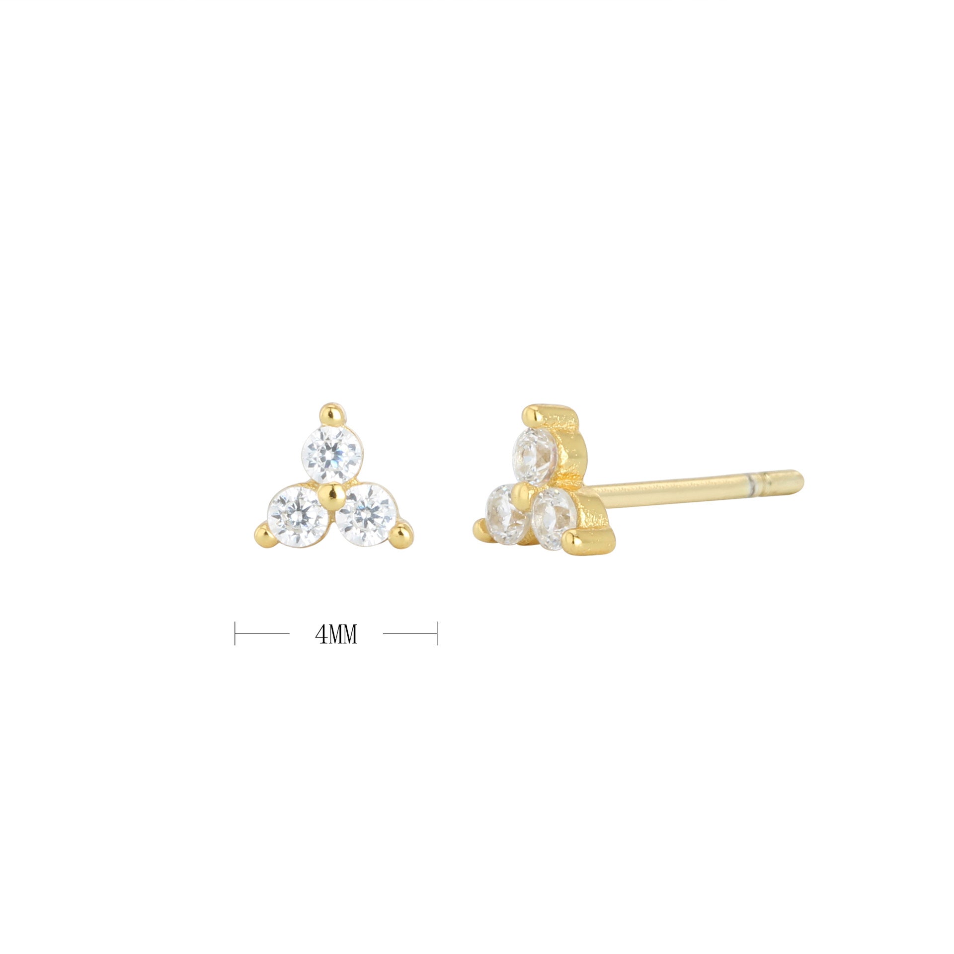 Damen Ohrstecker mit funkelnden blauen Kristallen und hochwertigem 925 Sterling Silber Shop Nory