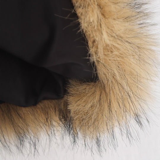 Damen Kurze Kunstfell-Bomberjacke mit voluminösem Pelskragen und Reißverschluss Shop Nory