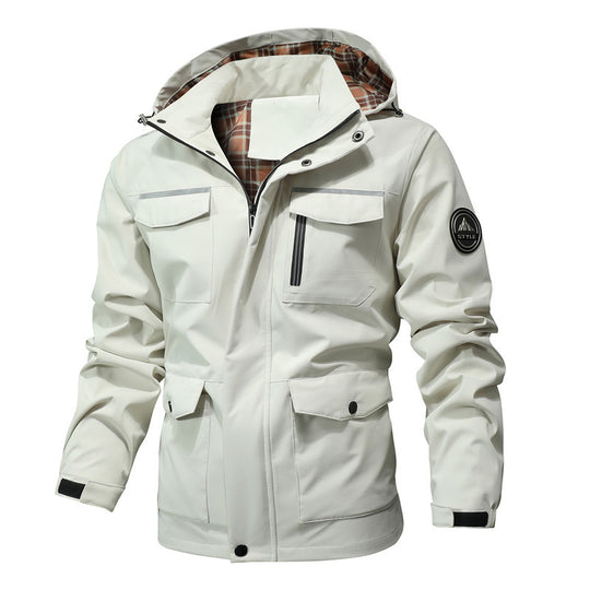 Herren Outdoor-Fieldparka mit wasserabweisender Außenhülle kariertem Innenfutter und reflektierenden Details Shop Nory