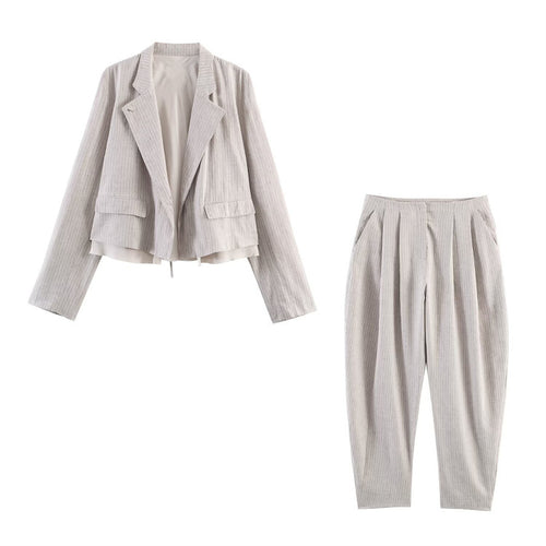 Damen Hochtaillierte Plissee-Hose mit weitem Sitz und schmaler Knöchelpartie Shop Nory