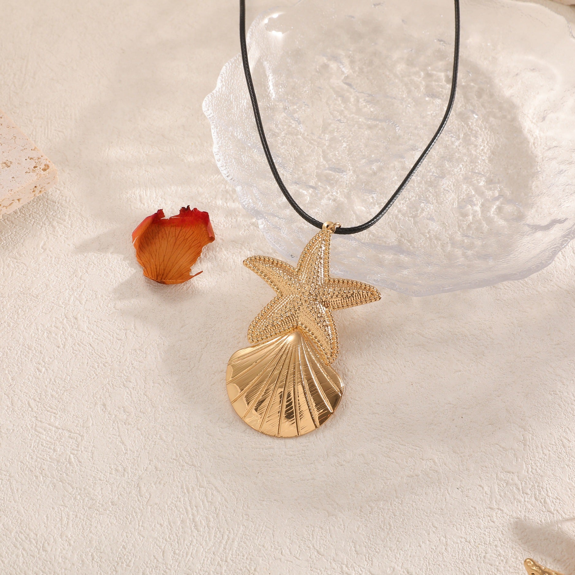 Damen Schmuckset mit maritimem Muschel- und Sternenmotiv Shop Nory