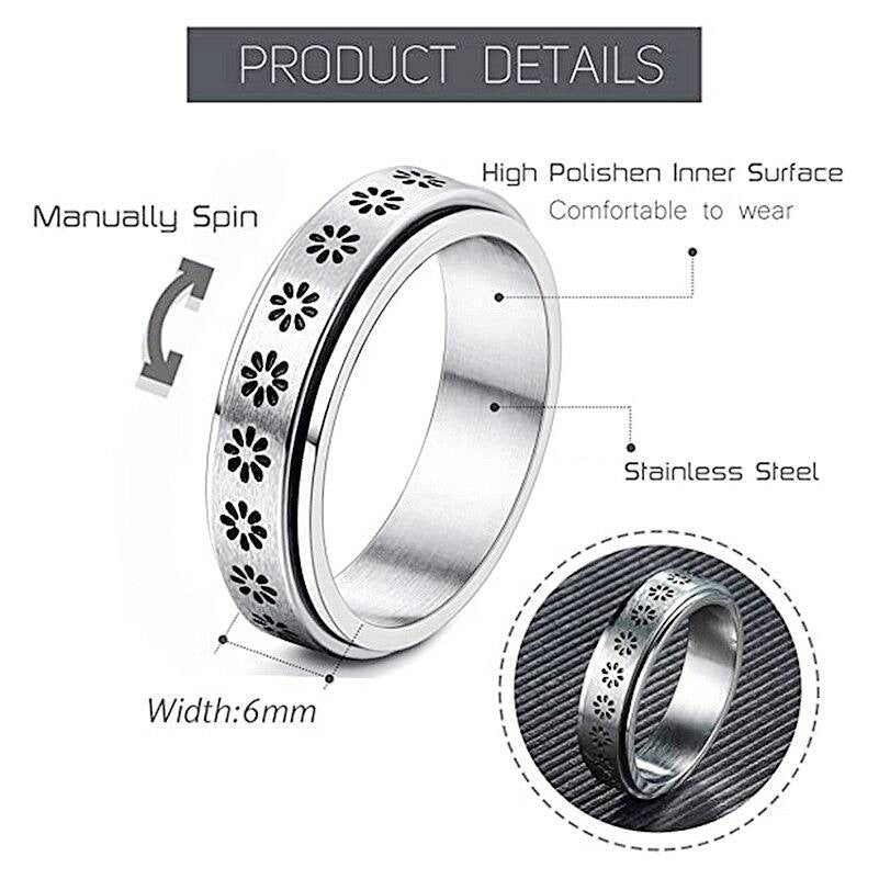 Damen Ring mit kunstvollen Blumenornamenten und hochwertiger Oberflächenverarbeitung Shop Nory