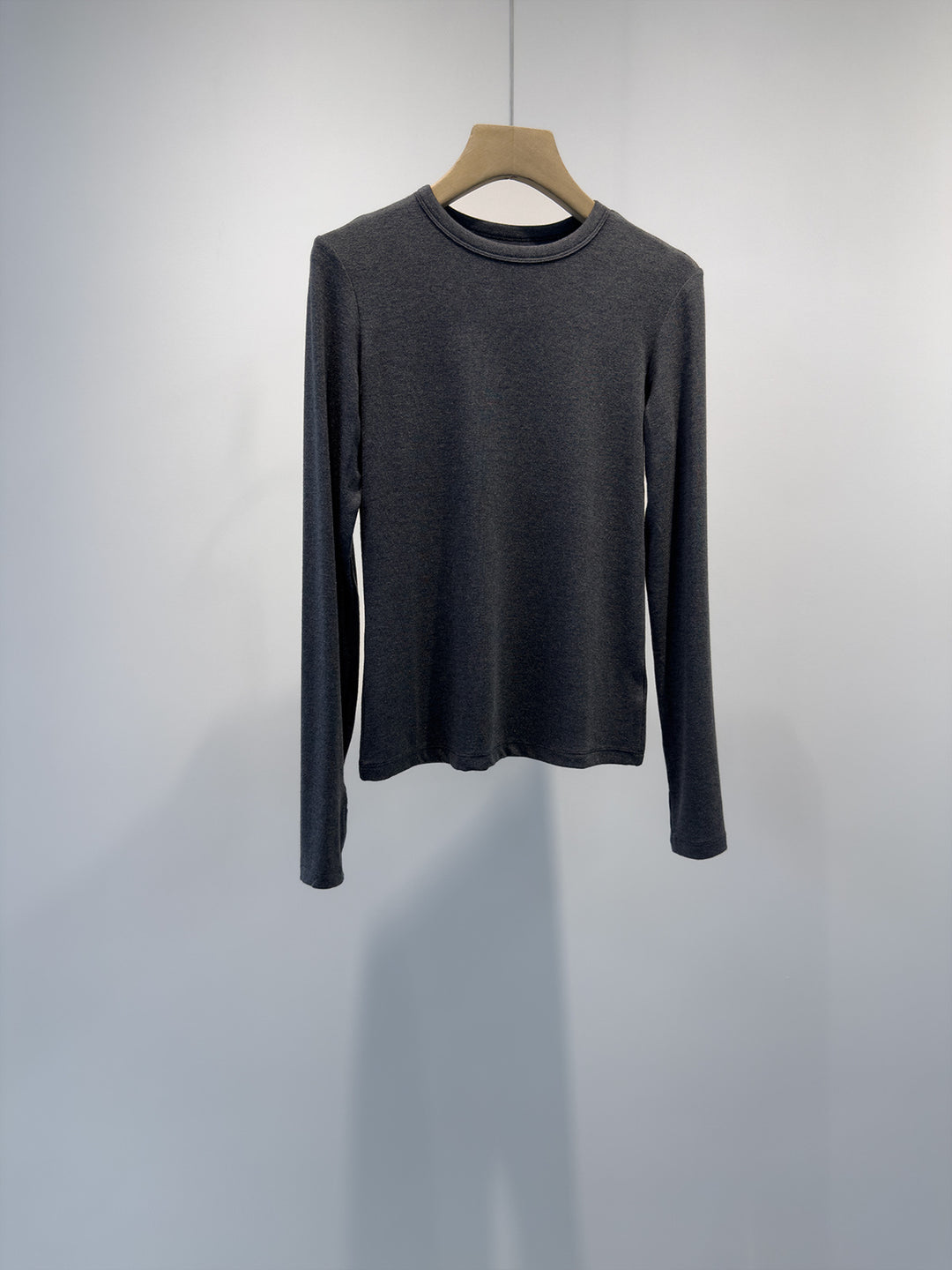 Damen Langarm Enges Rundhalsoberteil Shop Nory
