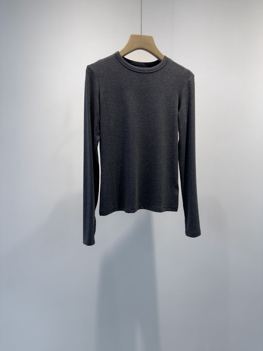 Damen Langarm Enges Rundhalsoberteil Shop Nory
