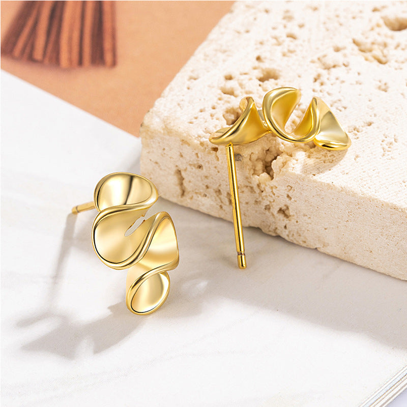 Damen Ohrringe im kreativen Wellen-Design Shop Nory