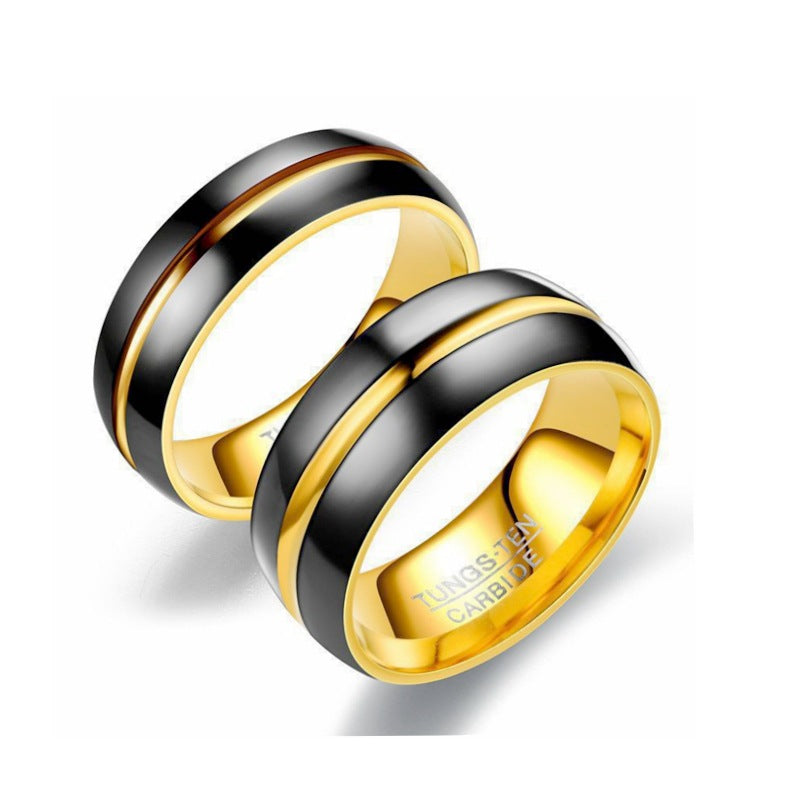 Herren Ring mit edler, zweifarbiger Gestaltung aus Wolframkarbid Shop Nory