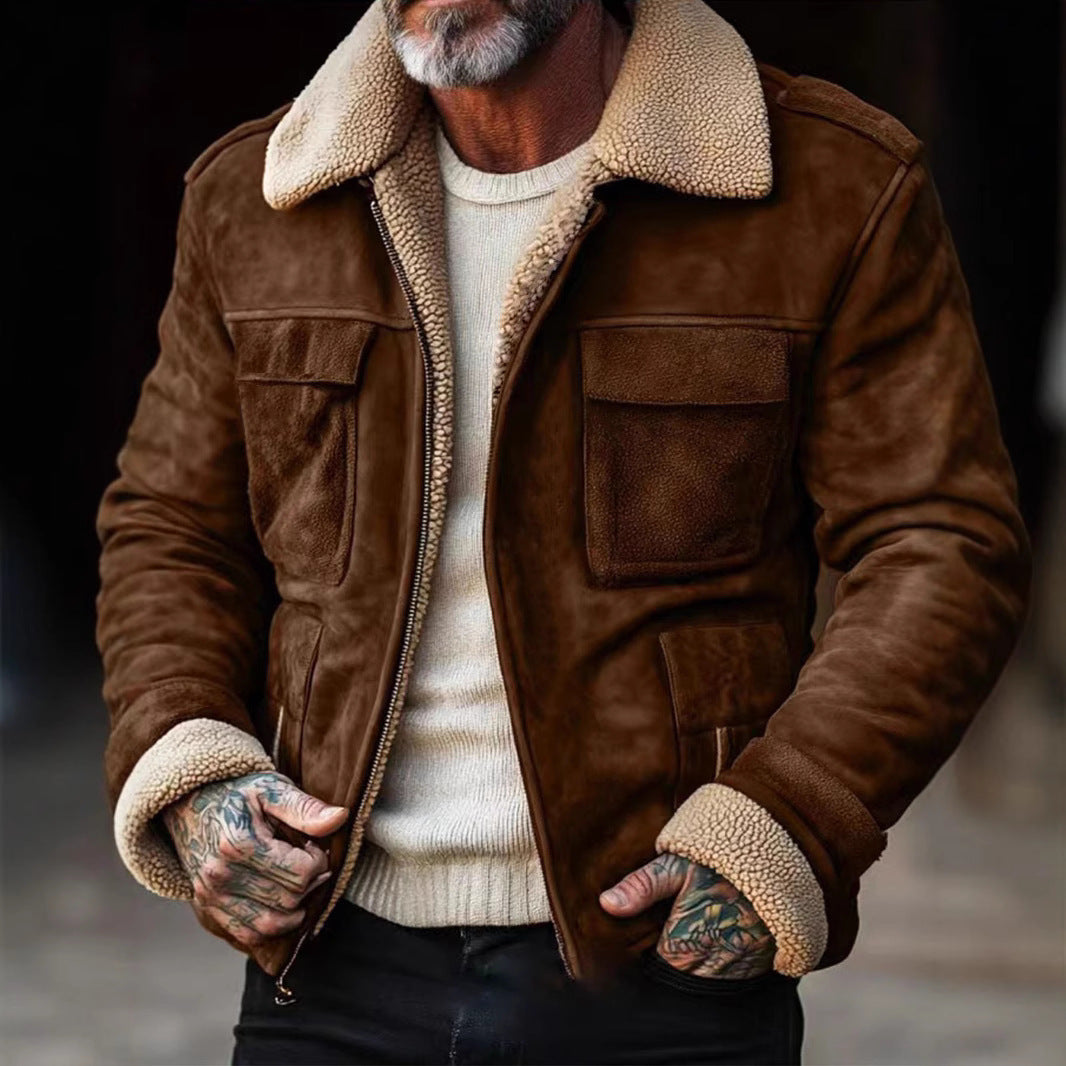 Herren Luxus Lammfell jacke