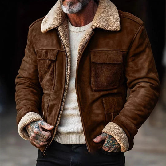 Herren Luxus Lammfell jacke