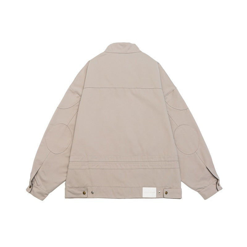 Unisex Boxy-Zipjacke im Oversized-Cut mit Stehkragen und tonaler Logoprägung Shop Nory