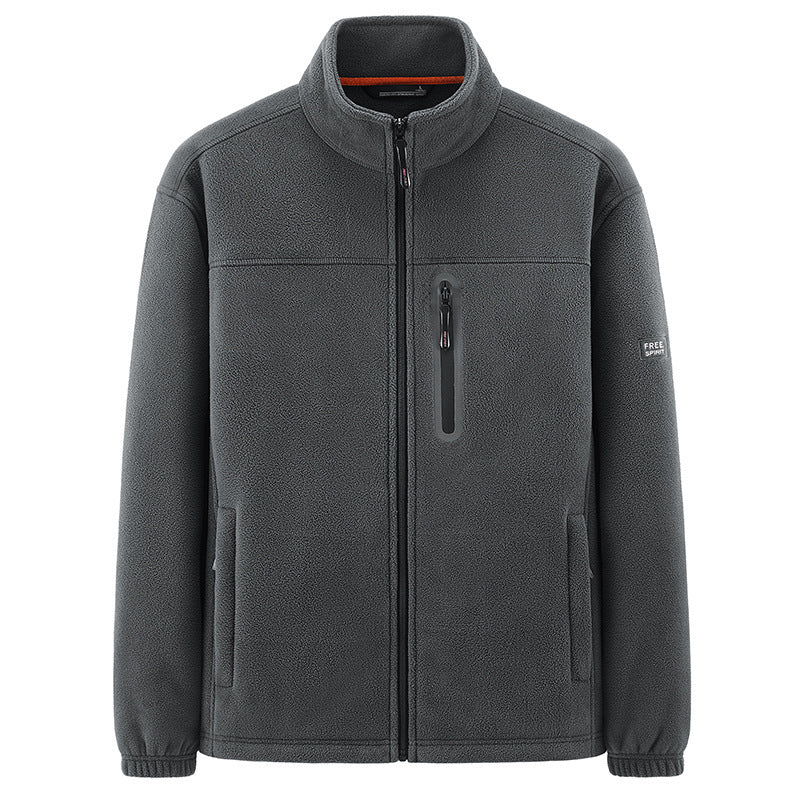 Herren Isolierende Mikrofleece-Funktionsjacke mit wasserdichter Brusttasche und Stehkragen Shop Nory