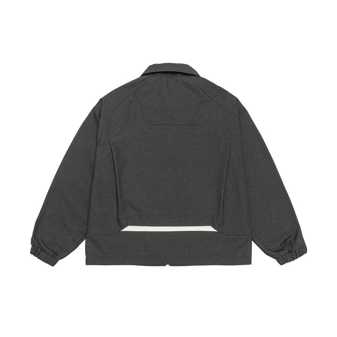 Unisex Kurzblouson im Boxy‑Cut mit Hemdkragen, sichtbarem Metallreißverschluss und Utility‑Pattentaschen Shop Nory