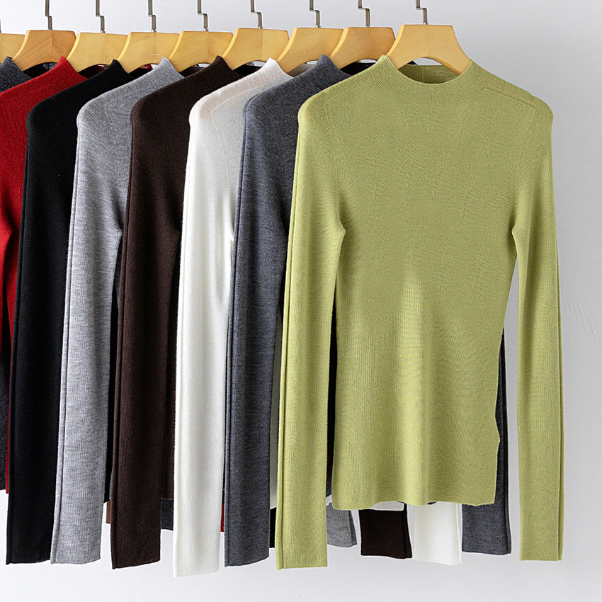 Damen Feinstrickpullover mit Stehkragen und schlanker Silhouette Shop Nory