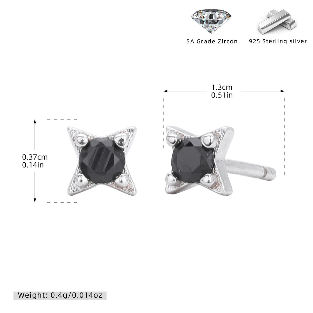 Damen Ohrstecker mit funkelnden Zirkonsteinen in starlike Gestaltung Shop Nory