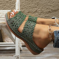 Damen modische Pantolette mit floralem Schnitt