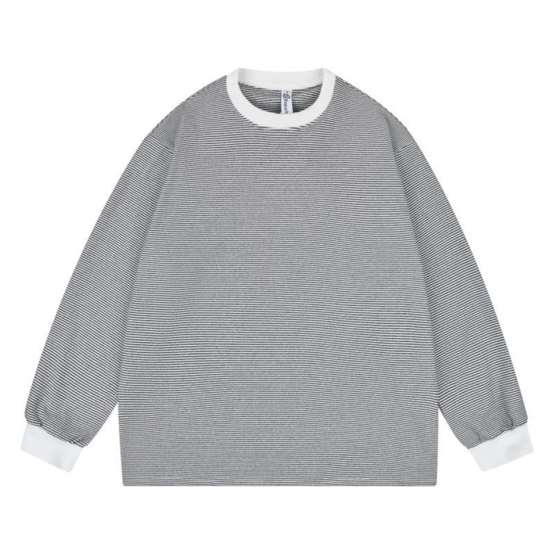 Unisex Weites gestreiftes Longsleeve im Oversize-Schnitt mit Rippbündchen Shop Nory