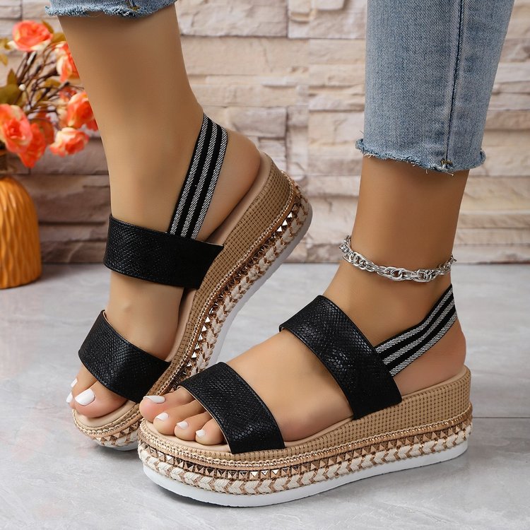 Damen Glitzernde Plateau-Sandalen