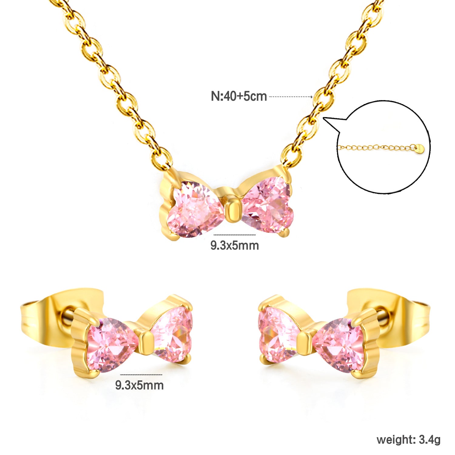 Damen Schmuckset mit funkelndem Schmetterlingsdesign Shop Nory