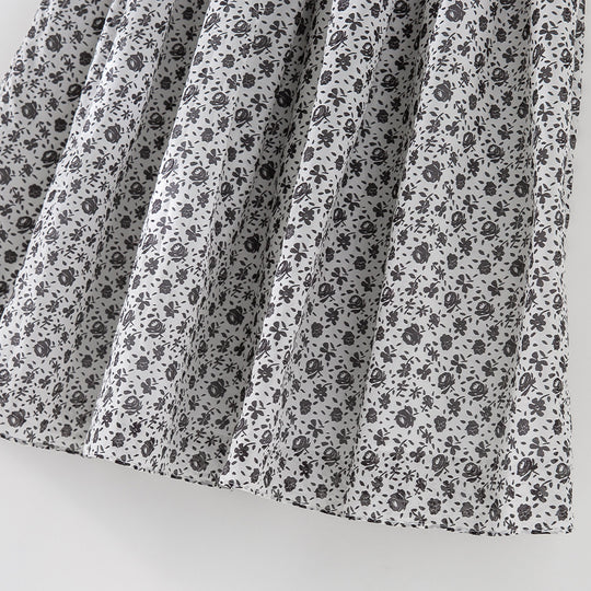 Damen Midirock mit gerafftem Bund und kleinem Blumenprint Shop Nory