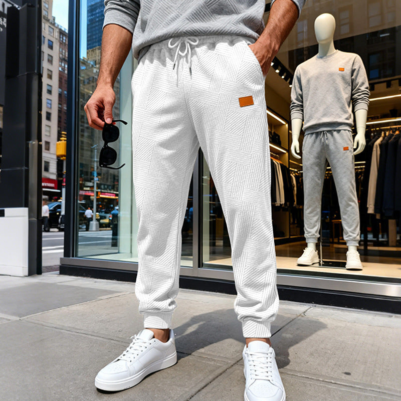 Herren Stepp-Jogginghose mit geometrischem Strukturmuster Shop Nory