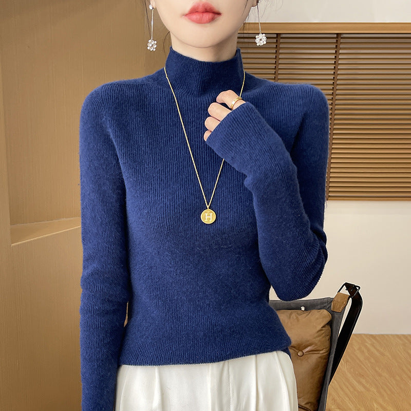Damen Schmaler Kurzrollkragenpullover in kuscheliger Kaschmir‑Optik mit feiner Rippenstruktur Shop Nory