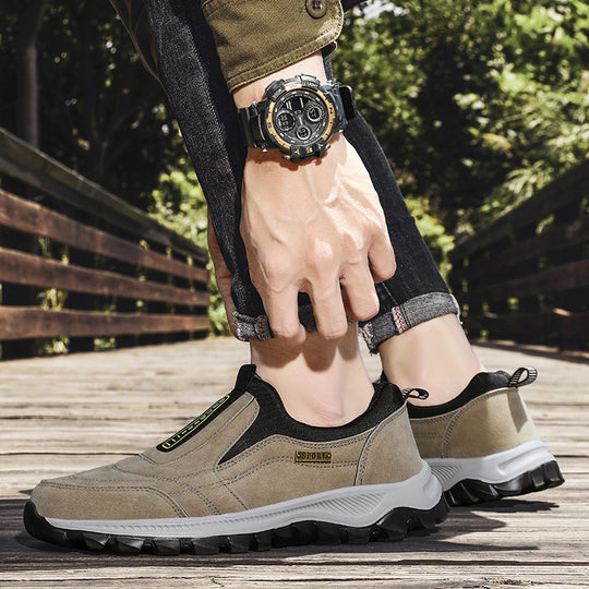 Herren Slipper-Sneaker aus Veloursleder-Optik mit rutschfester Profilsohle Shopy Nory