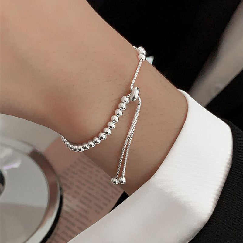 Damen zarte Halskette mit glänzenden Kugeldetails Shop Nory
