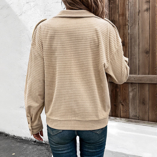 Damen Strukturierter Cord-Utility-Blouson mit Reißverschluss und Pattentaschen Shop Nory