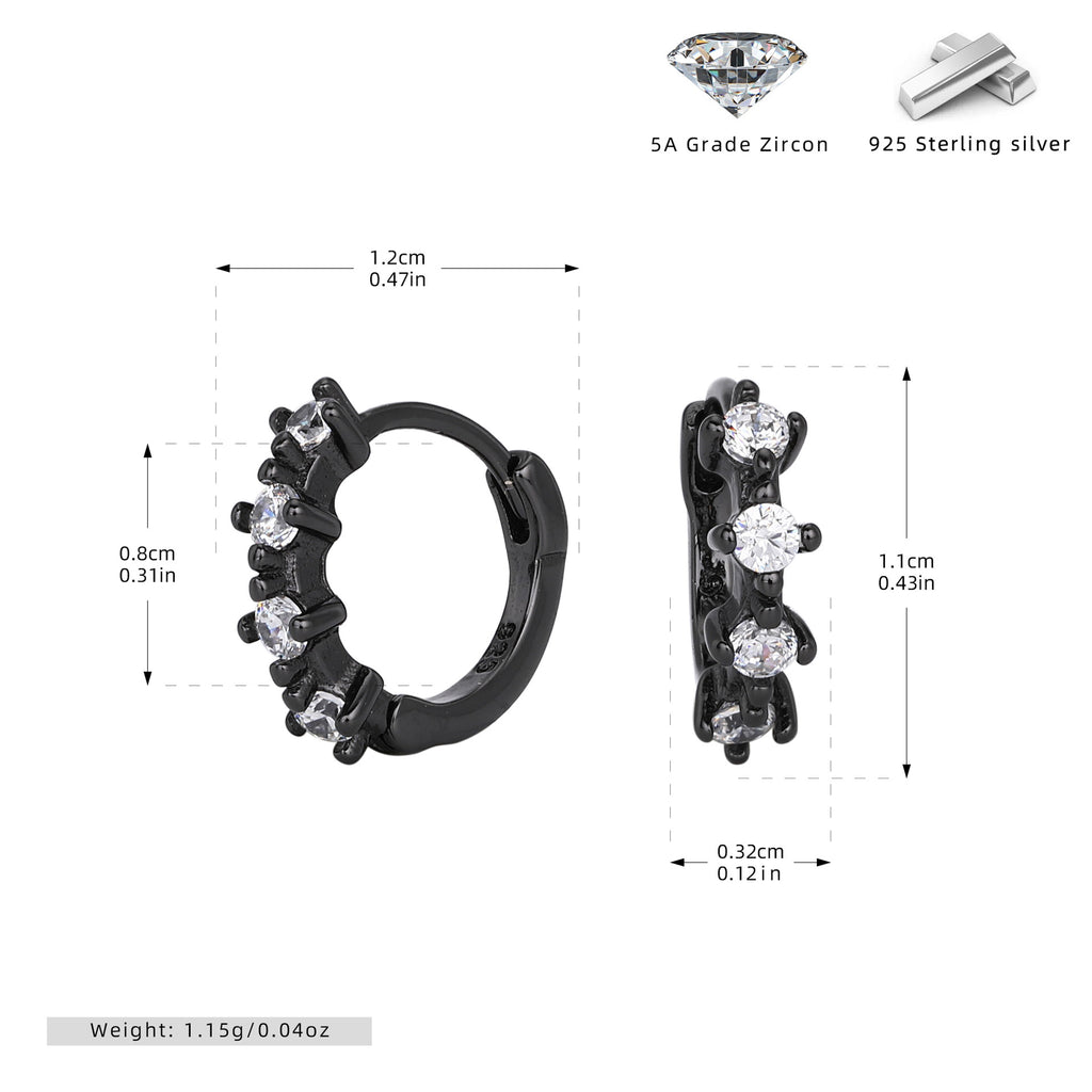 Damen Creolen Ohrringe mit funkelnden Zirkonsteinen und elegantem Design Shop Nory