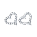 Damen Ohrringe im Herzdesign mit glitzerndem Zirkonia-Besatz Shop Nory