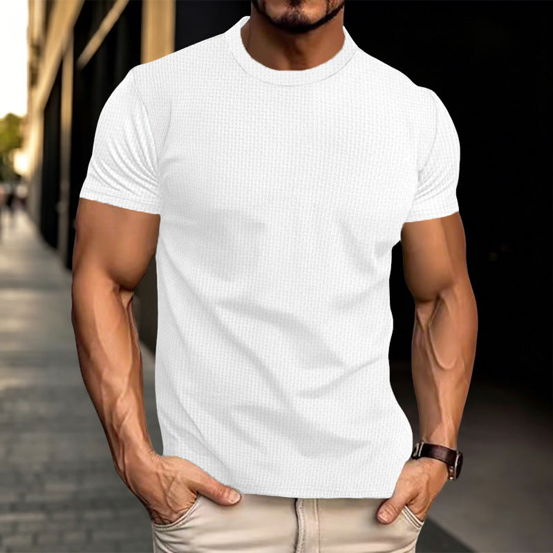 Herren Strukturiertes Kurzarm-T-Shirt aus Feinstrick Shop Nory