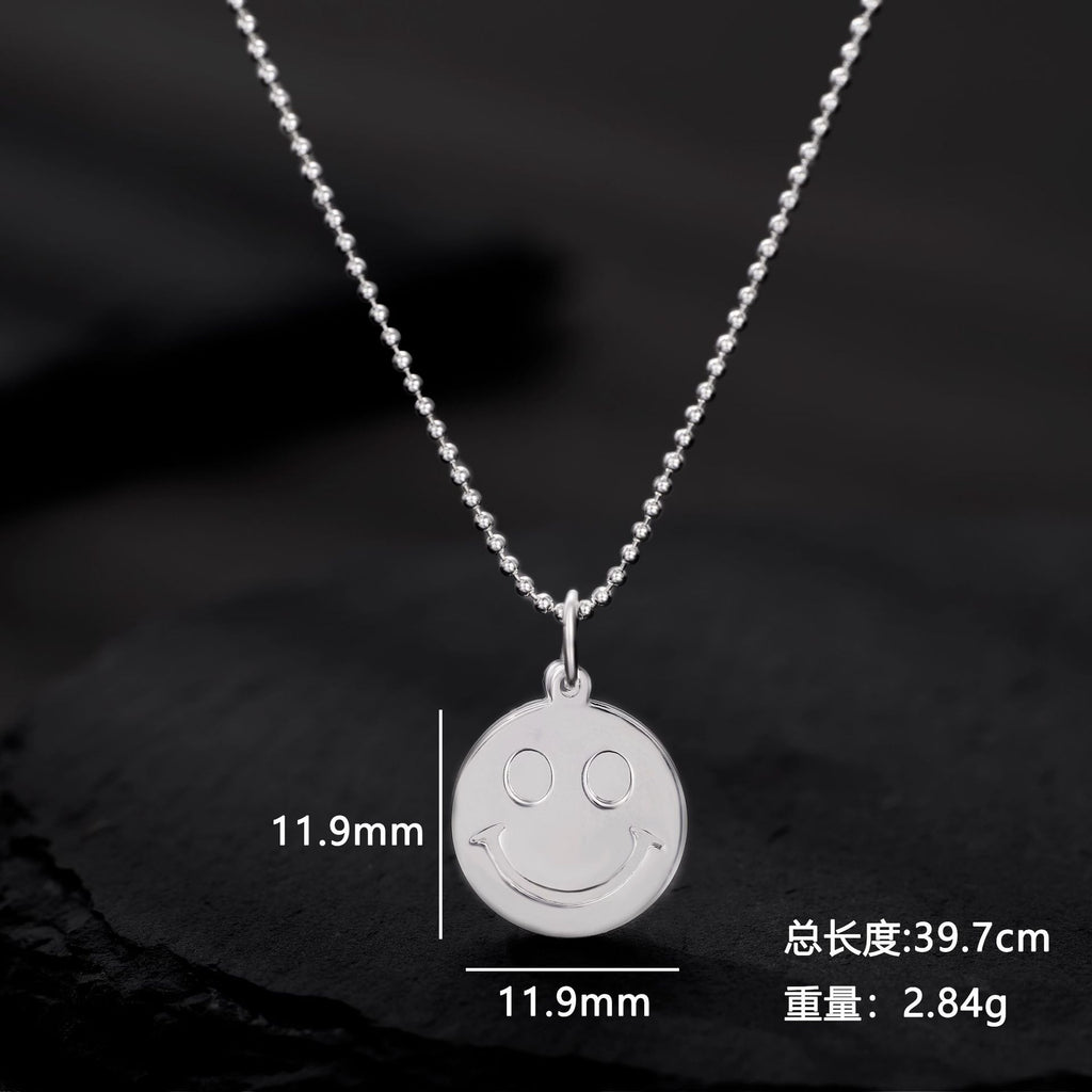 Damen Halskette mit lächelndem Emoji-Anhänger Shop Nory