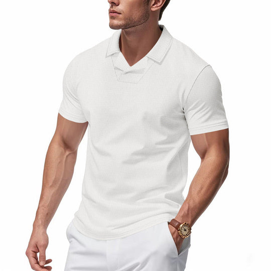 Herren Kurzarm Poloshirt mit strukturiertem Design