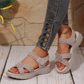 Damen Sportliche Sandalen mit geflochtenen Riemen und gepolsterter Sohle