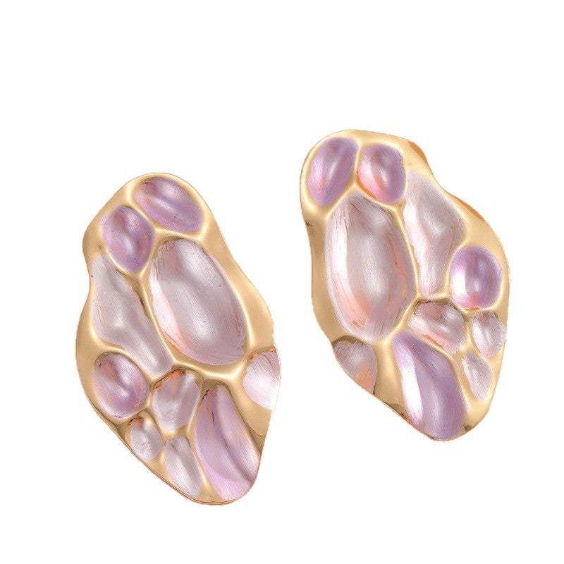 Damen Ohrclips mit kunstvollem, bunten Muscheldesign Shop Nory