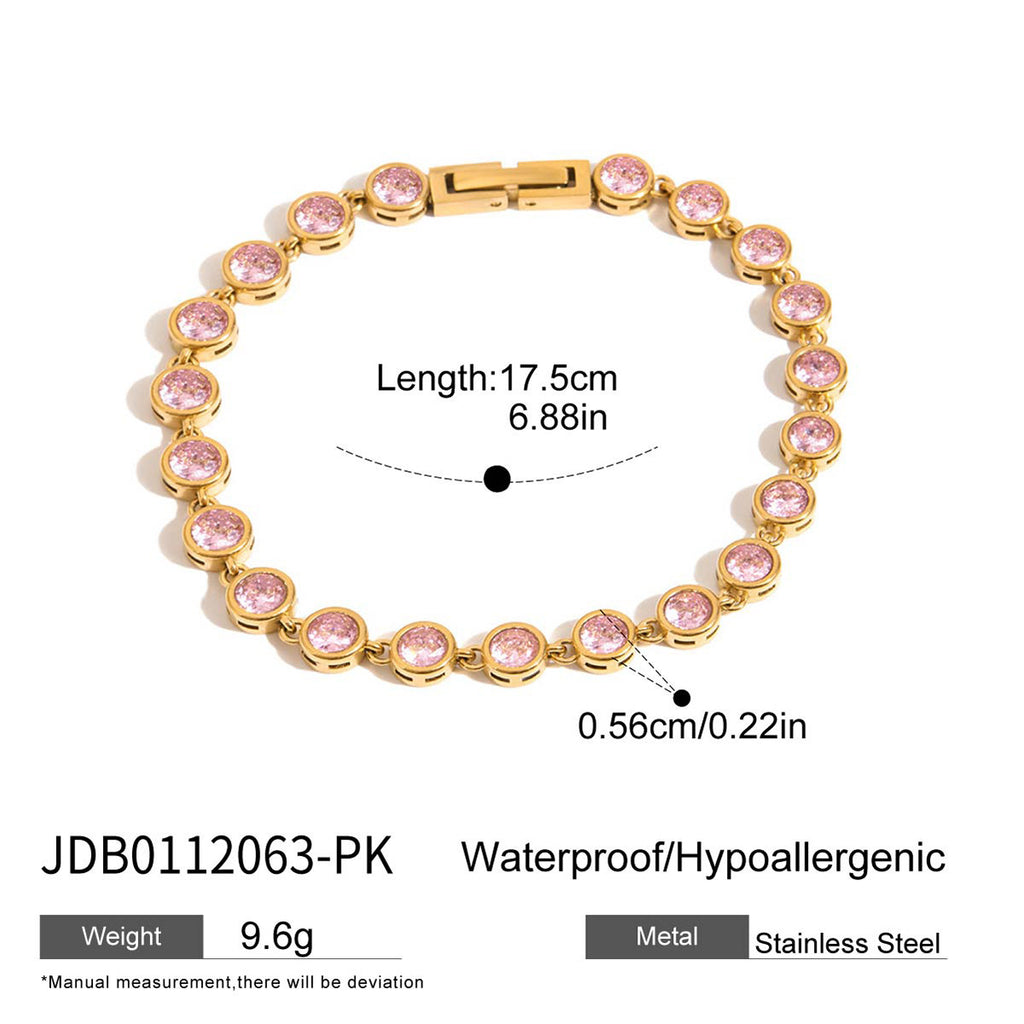 Damen Armband mit funkelnden Kristallen aus hypoallergenem Edelstahl Shop Nory