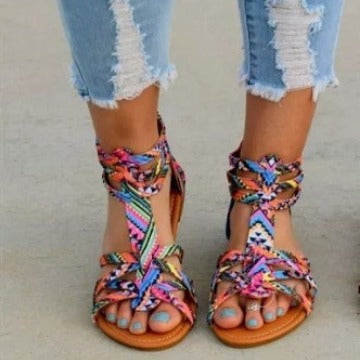 Damen Urbanen Geflochtenen Sandalen Shopnory