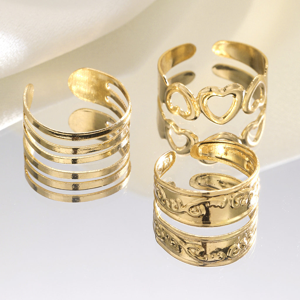 Damen Fußring-Set mit filigranen goldenen Designs Shop Nory