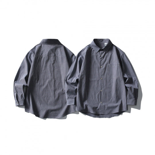 Herren Locker geschnittenes Oversize-Hemd mit feinem Vichy-Karo, Brusttasche und abgerundetem Saum Shop Nory