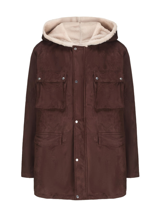 Damen Parka mit Teddyfutter, Kapuze und aufgesetzten Taschen Shop Nory