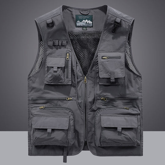 Herren Multifunktionale Angler- und Utilityweste mit Mesh‑Einsätzen und Multifachtaschen Shop Nory