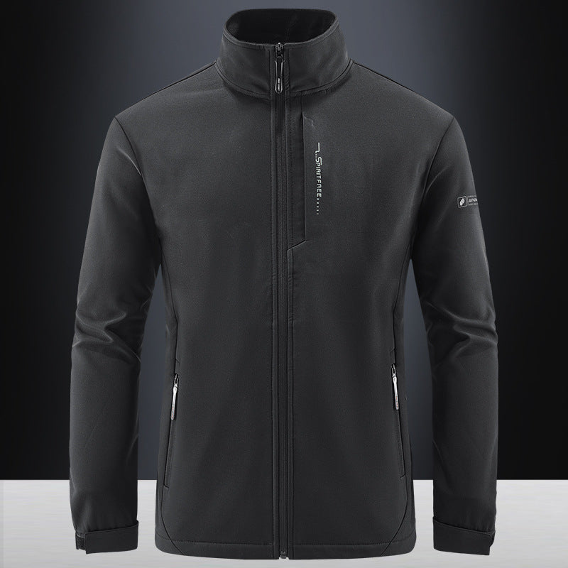 Herren Technische Softshelljacke mit winddichtem Shell, hohem Kragen und Reißverschlusstaschen Shop Nory