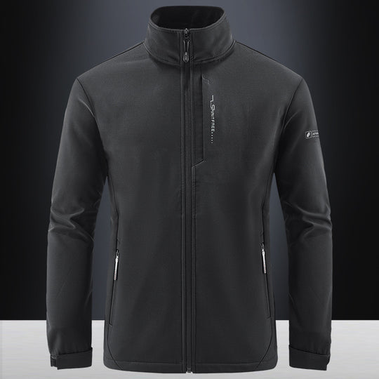 Herren Technische Softshelljacke mit winddichtem Shell, hohem Kragen und Reißverschlusstaschen Shop Nory