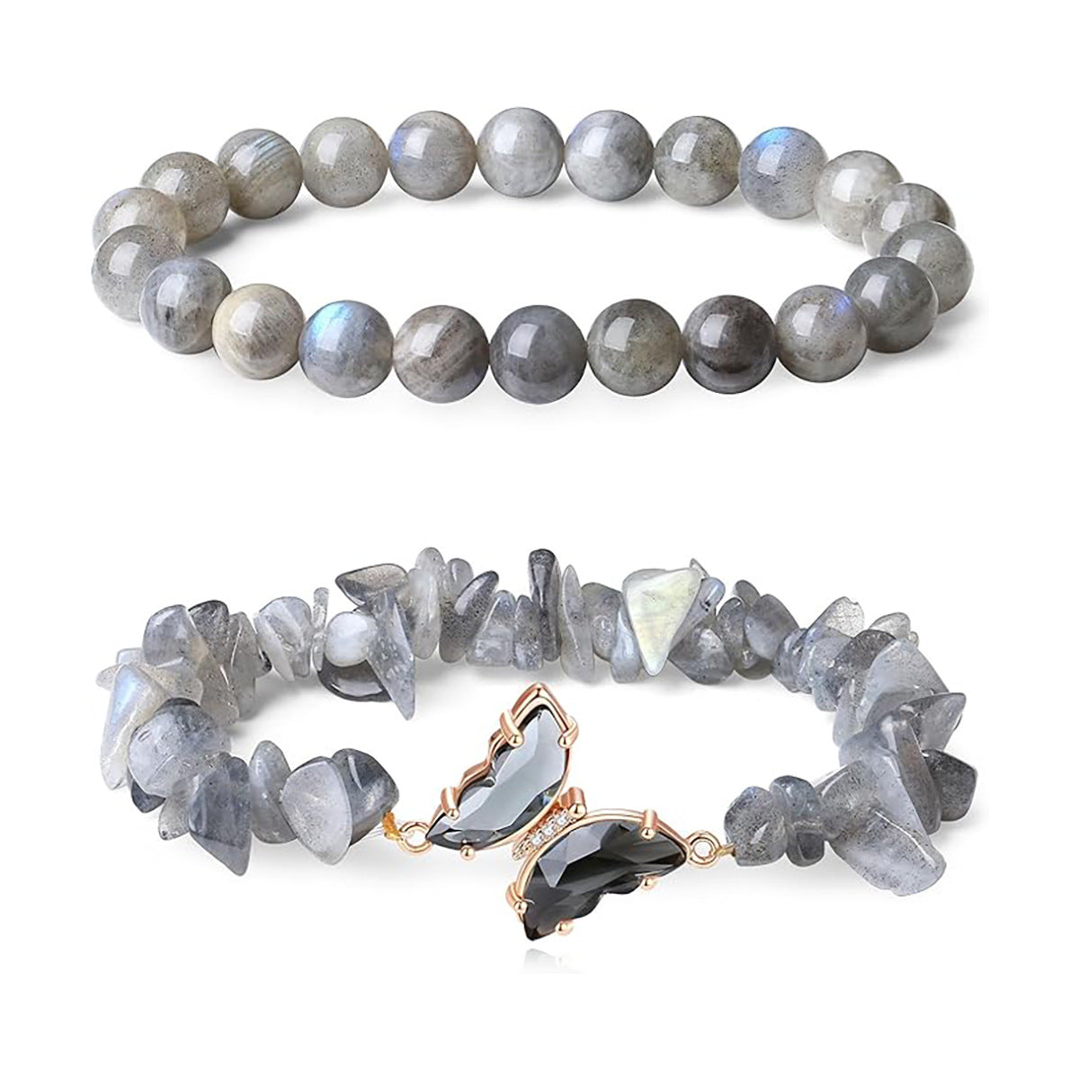 Damen Armbandset aus blauem Edelsteinschmuck mit filigranen Details Shop Nory