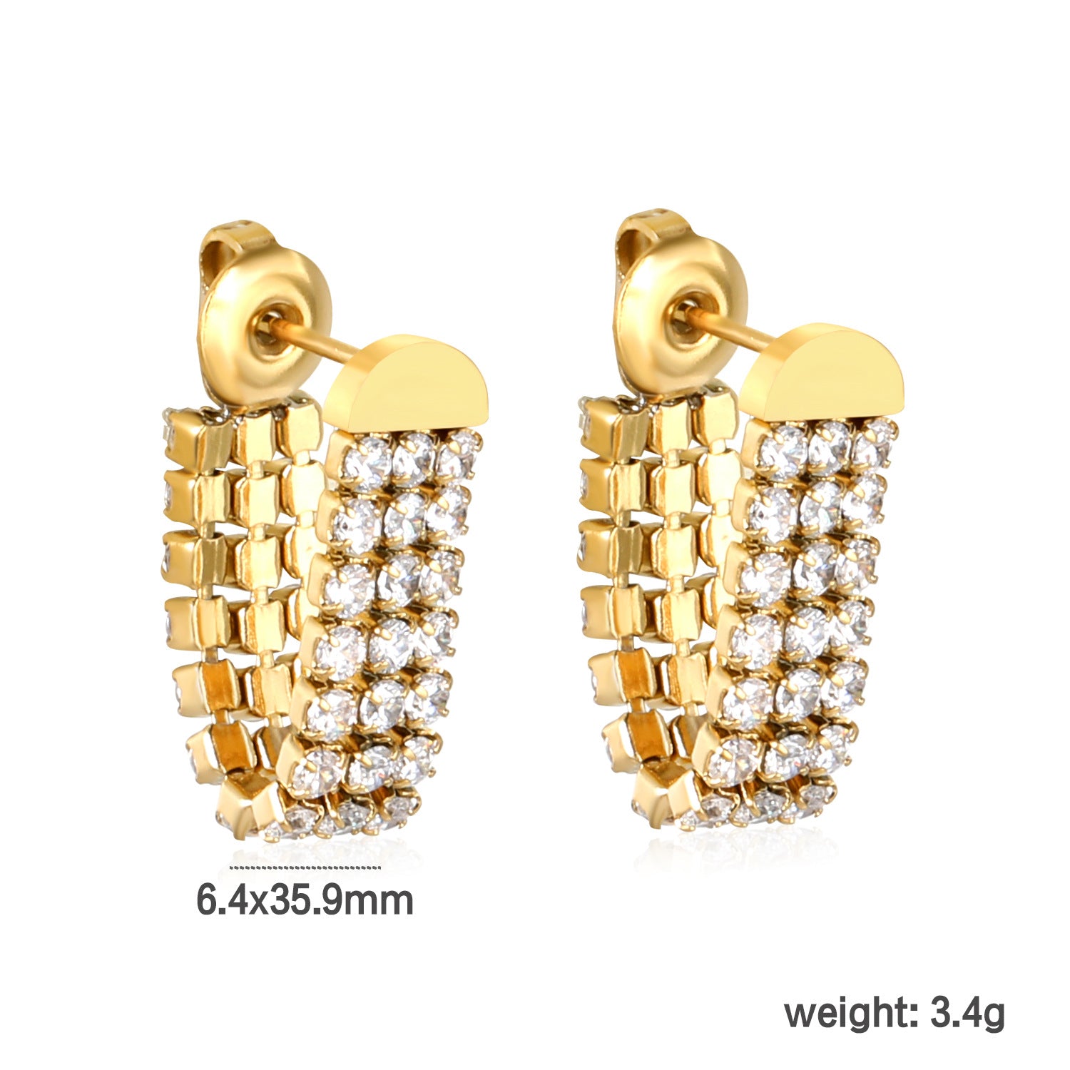 Damen Creolen mit Perlen- und Zirkonia-Verzierung Shop Nory